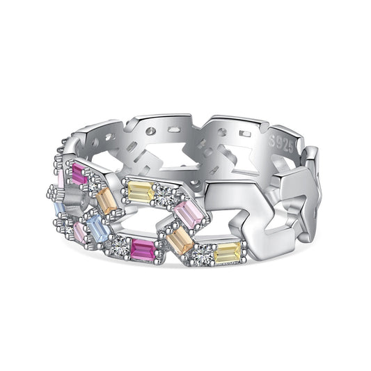 [Love More]Sparkling Vibrant Emerald Cut Daily Ring