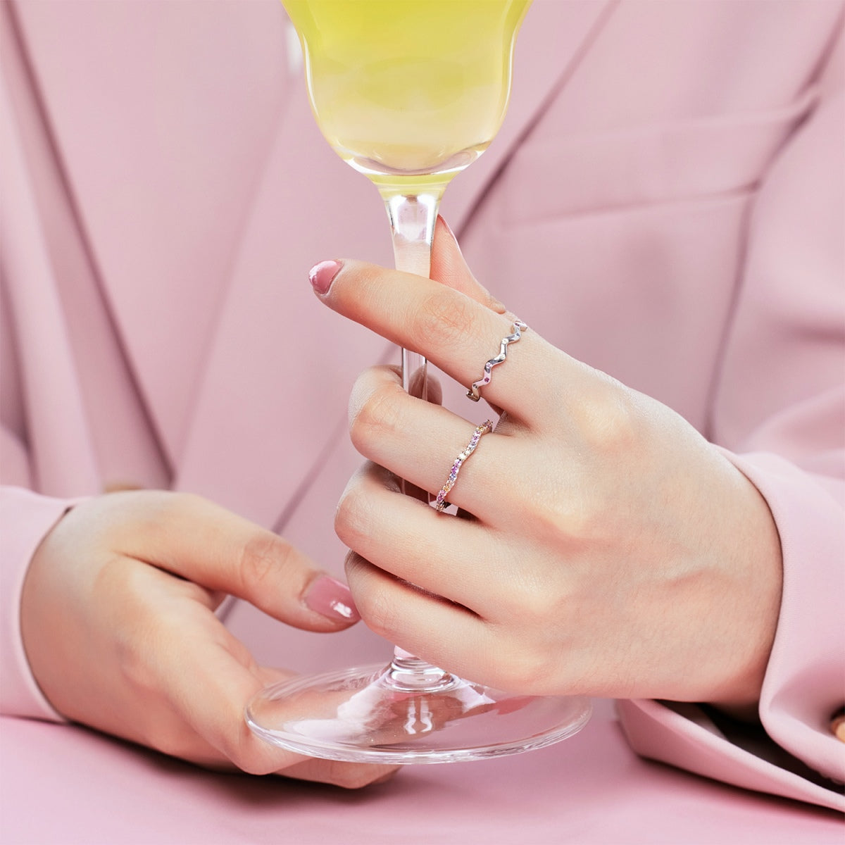 [Love More]Dainty Colorful Round Cut Party Ring