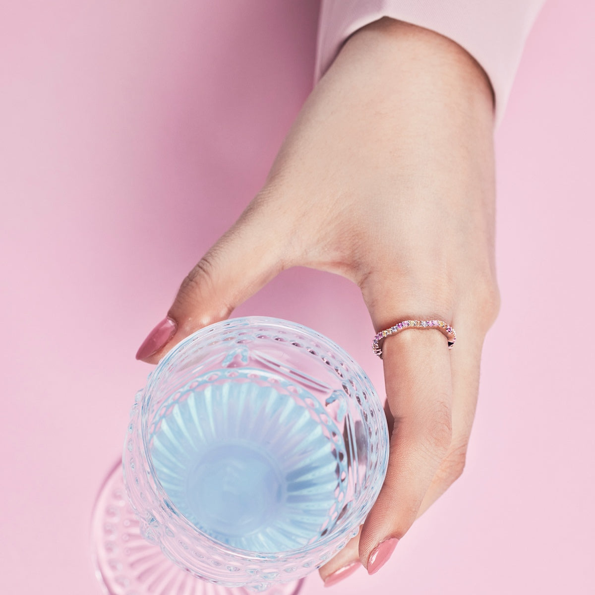 [Love More]Dainty Colorful Round Cut Party Ring