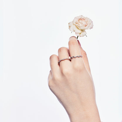 [Love More]Dainty Colorful Round Cut Party Ring