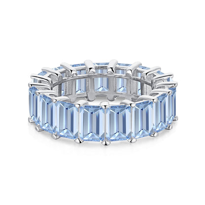 [Love More]0.75 Carat Elegant Emerald Cut Tennis Ring