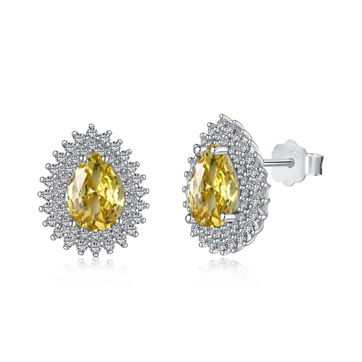 [Love More]Delicate Gorgeous Pear Cut Daily Earrings