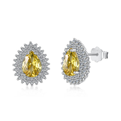 [Love More]Delicate Gorgeous Pear Cut Daily Earrings