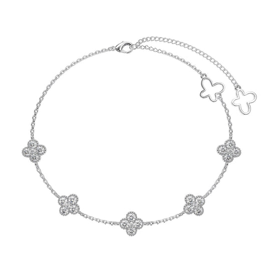 [Love More]Four-Leaf Clover Hollow Butterfly Bracelet