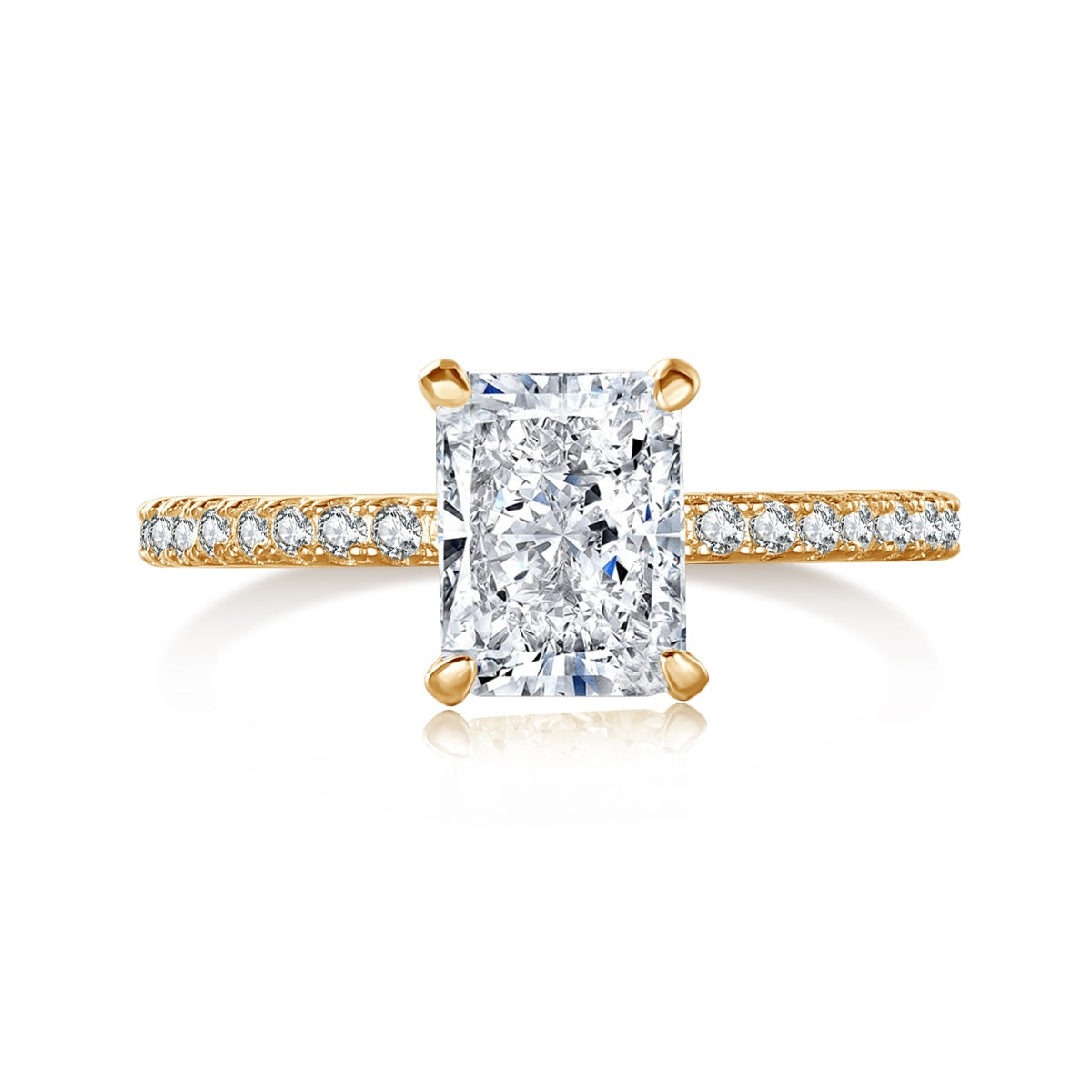 [Love More]2.0 Carat Dazzling Sparkling Radiant Cut Party Ring