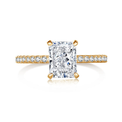 [Love More]2.0 Carat Dazzling Sparkling Radiant Cut Party Ring
