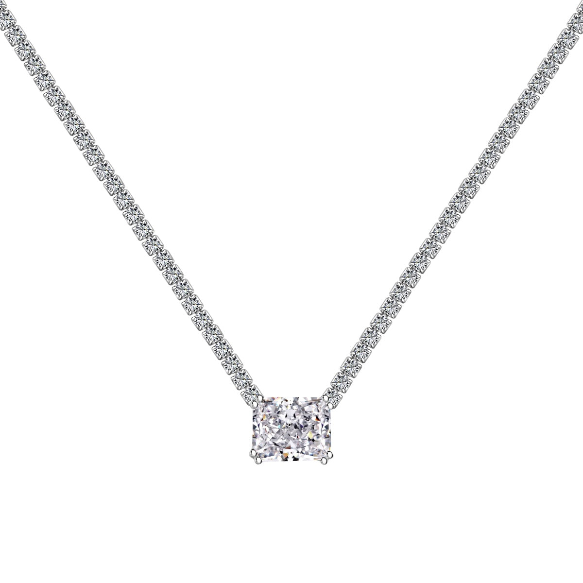 [Love More]4.0 Carat Elegant Radiant Cut Necklace