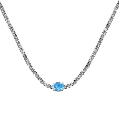 [Love More]1.0 Carat Shining Oval Cut Necklace