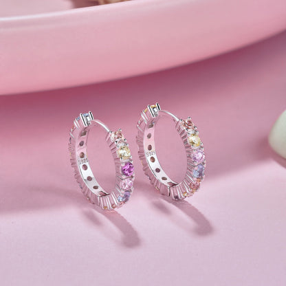 [Love More]Radiant Colorful Round Cut Earrings