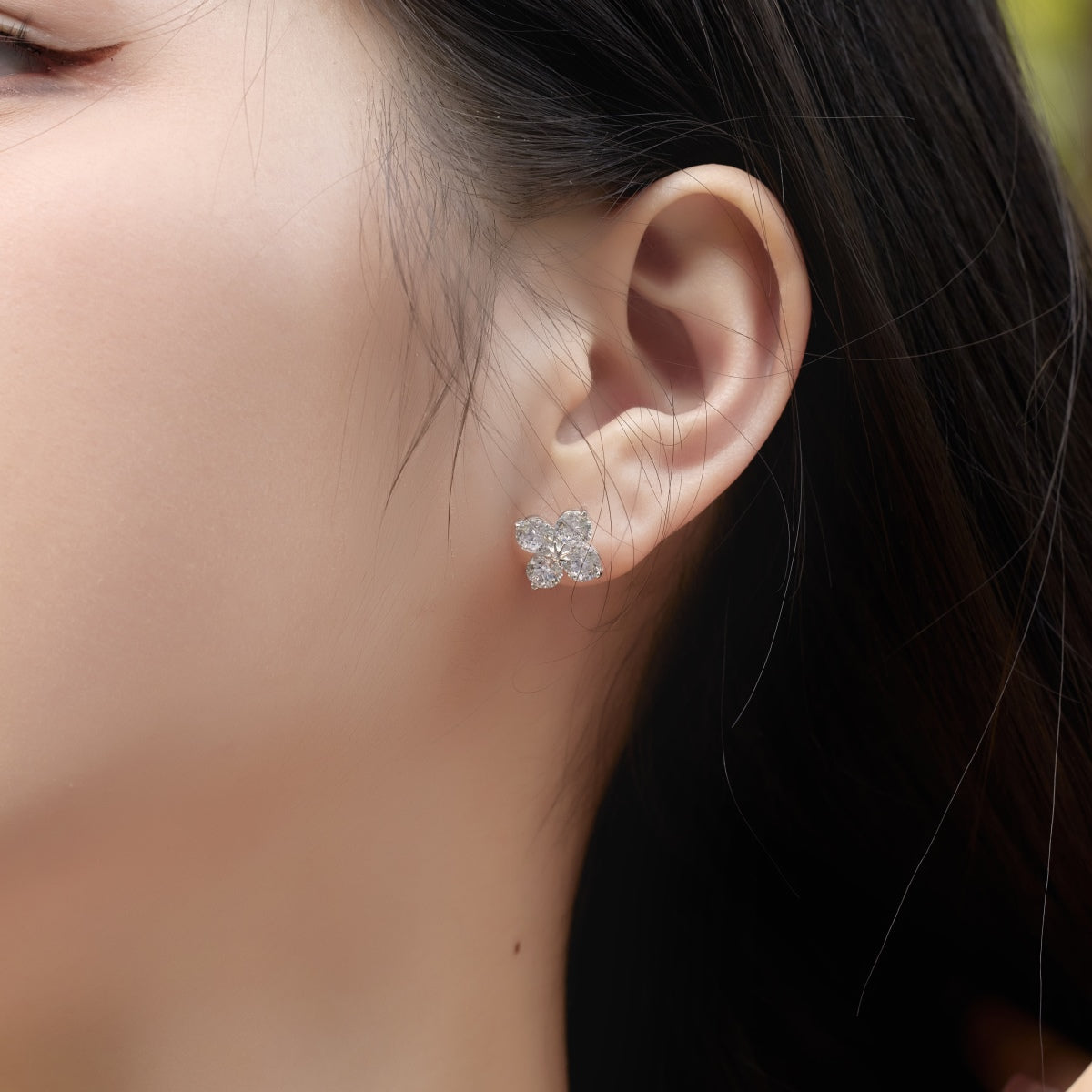 [Love More]Four-Leaf Clover Eight-Pointed Star Earrings