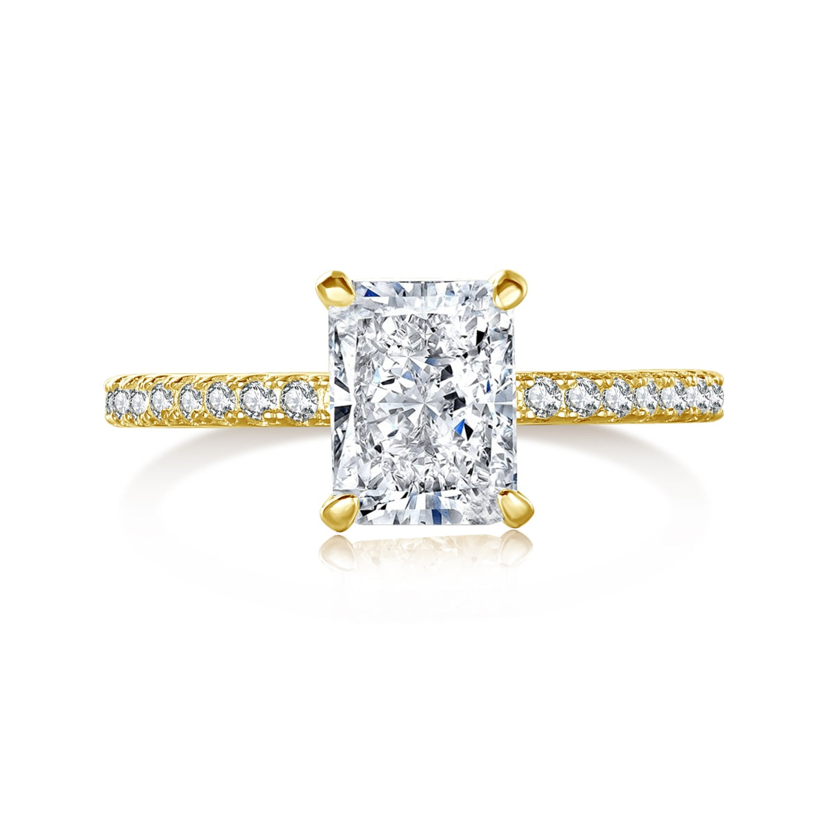 [Love More]2.0 Carat Dazzling Sparkling Radiant Cut Party Ring
