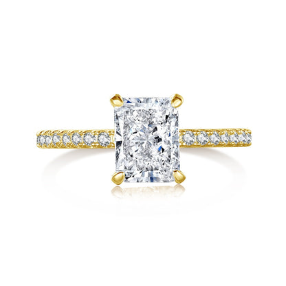 [Love More]2.0 Carat Dazzling Sparkling Radiant Cut Party Ring