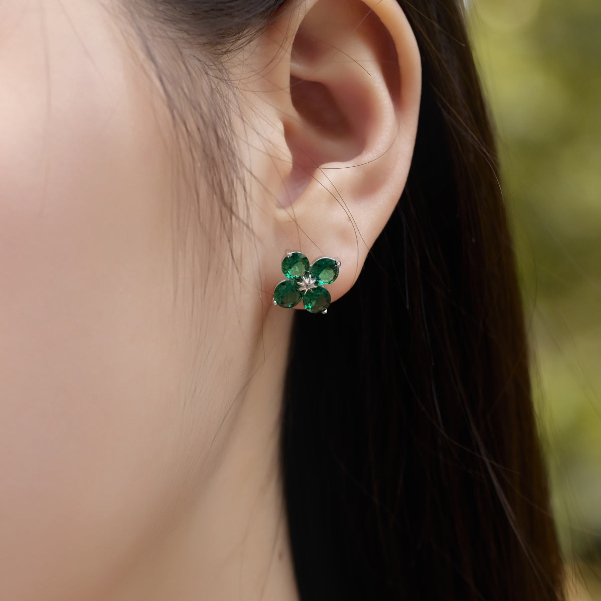 [Love More]Four-Leaf Clover Eight-Pointed Star Earrings