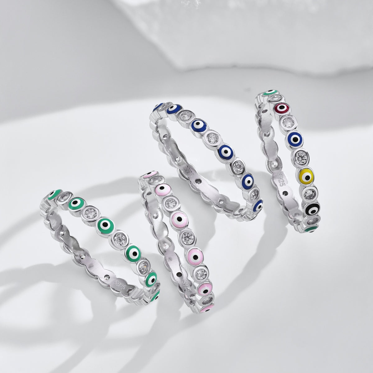 [Love More]Sparkling Vibrant Round Shape Daily Ring