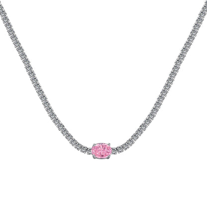 [Love More]1.0 Carat Shining Oval Cut Necklace