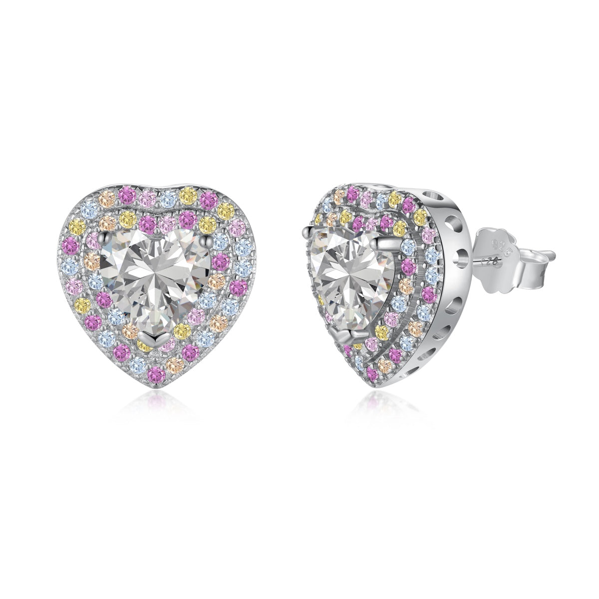 [Love More]Dazzling Heart Shape Lover Earrings