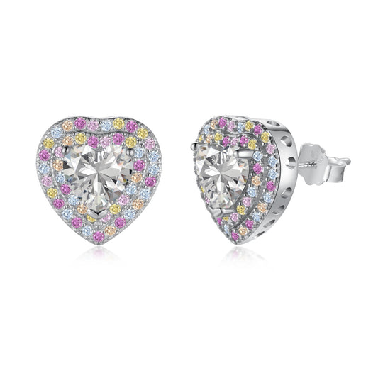 [Love More]Dazzling Heart Shape Lover Earrings