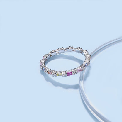 [Love More]Charming Colorful Round Cut Daily Ring