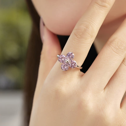 [Love More]Four-Leaf Clover Eight-Pointed Star Ring