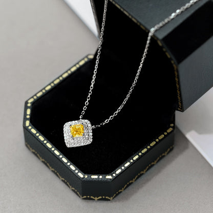 [Love More]Sparkling Asscher Cut Necklace