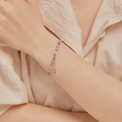 [Love More]Delicate Colorful Emerald Cut Party Bracelet