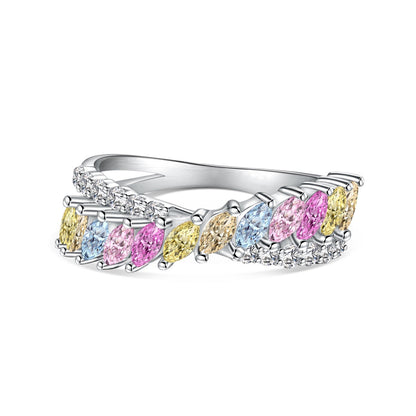 [Love More]Unique Colorful Marquise Cut Daily Ring