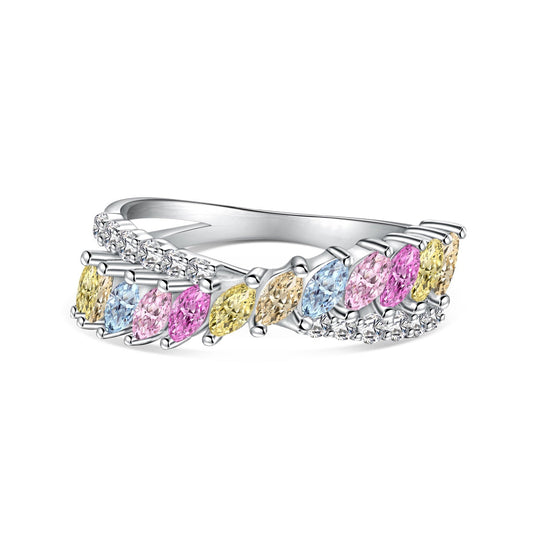 [Love More]Unique Colorful Marquise Cut Daily Ring