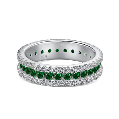 [Love More]Delicate Colorful Round Cut Daily Ring