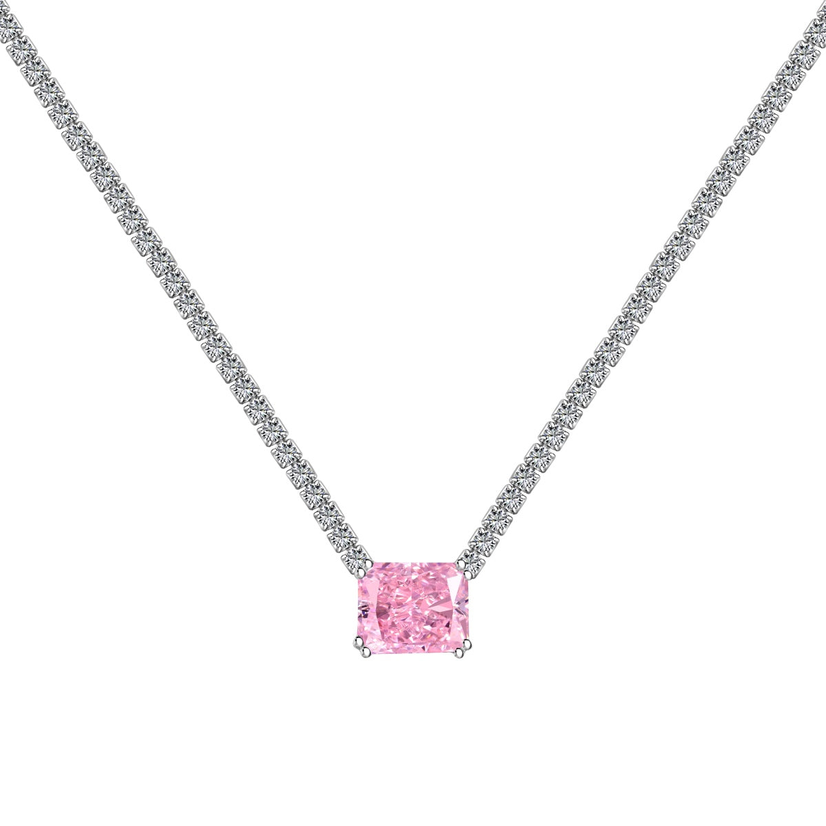 [Love More]4.0 Carat Elegant Radiant Cut Necklace
