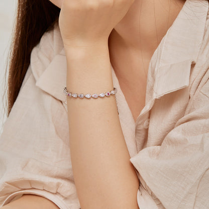 [Love More]0.25 Carat Radiant Water Drop Shape Daily Bracelet