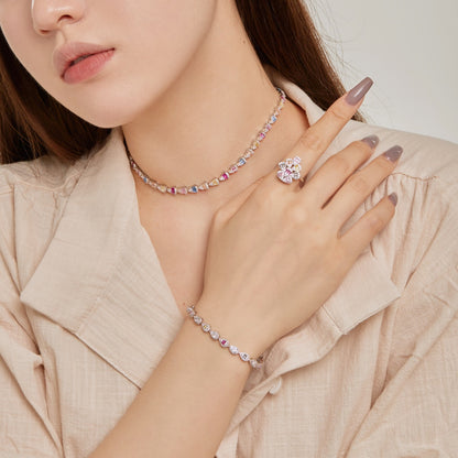 [Love More]0.25 Carat Radiant Water Drop Shape Daily Bracelet