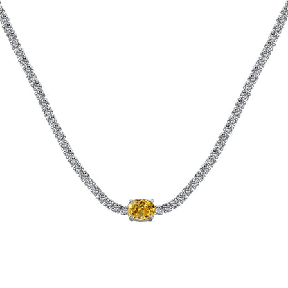 [Love More]1.0 Carat Shining Oval Cut Necklace