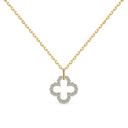 [Love More]Four-Leaf Clover Hollow Design Exquisite Necklace