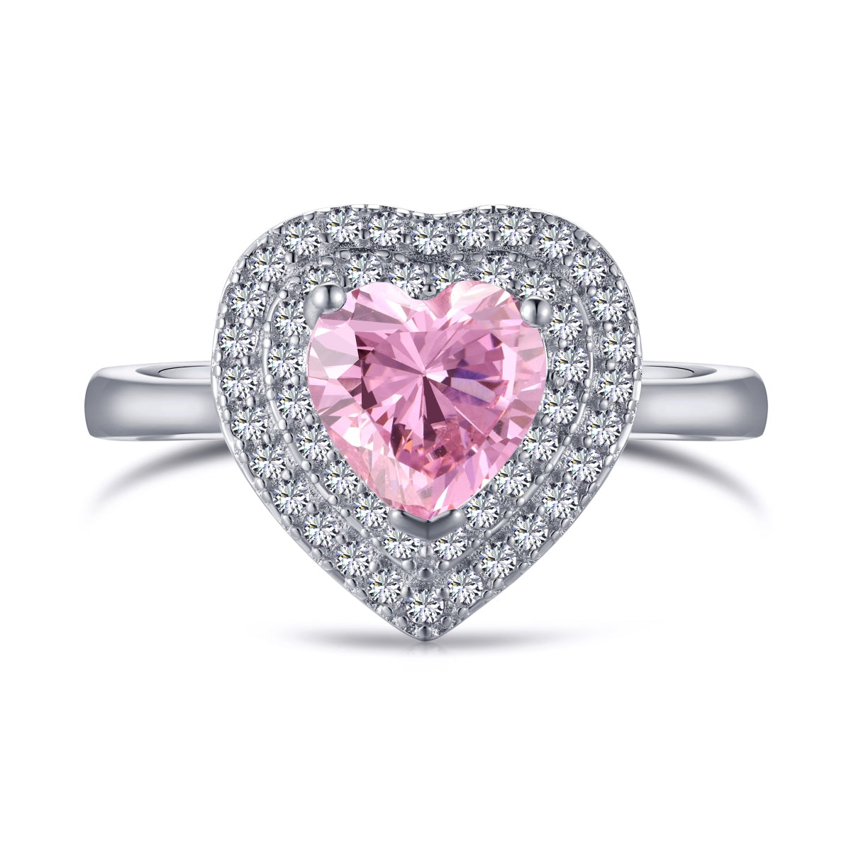 [Love More]Delicate Ebullient Heart Shape Wedding Ring