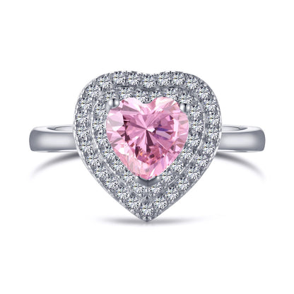 [Love More]Delicate Ebullient Heart Shape Wedding Ring