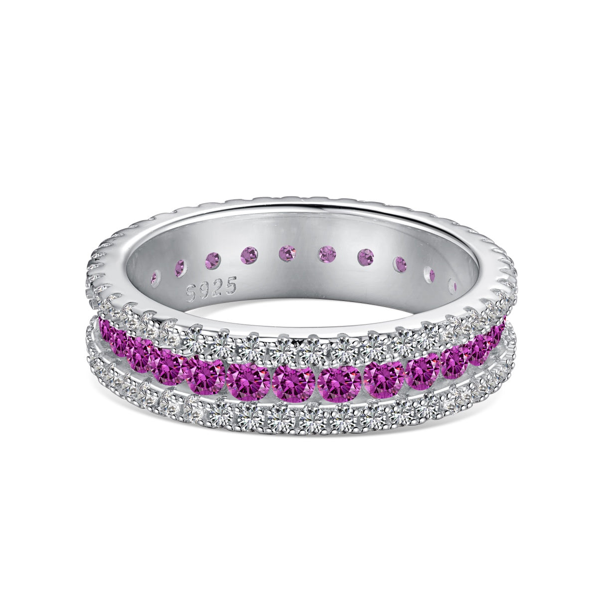 [Love More]Delicate Colorful Round Cut Daily Ring