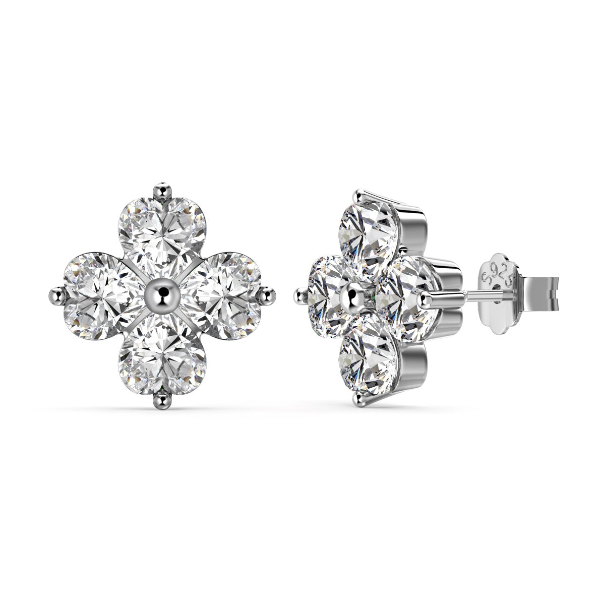 [Love More]Four-Leaf Clover Ball Earrings