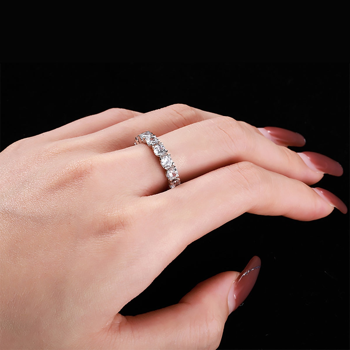 [Love More]Eternity Round Cut Tennis Ring