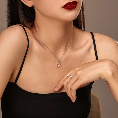 [Love More]Delicate Water Drop Shape Fashion Necklace