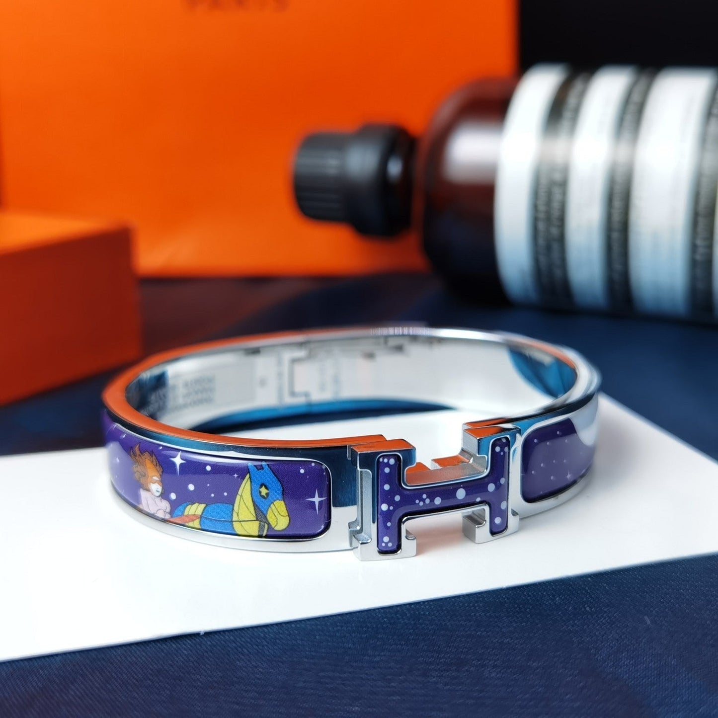 [Love More]H STAR AND MOON BRACELET 12MM