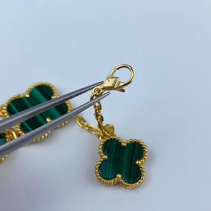 [Love More]MAGIC CLOVER MALACHITE GOLD BRACELET 5 MOTIFS
