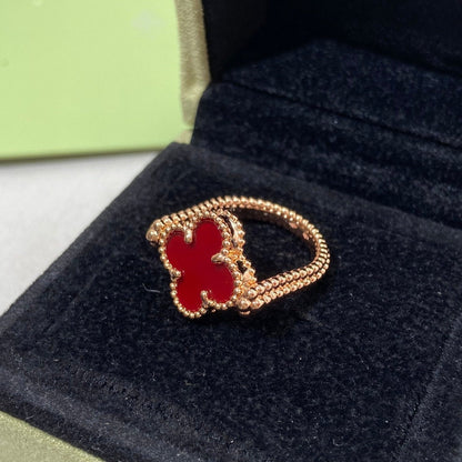 [Love More]CLOVER RIVERSIBLE PINK GOLD RING