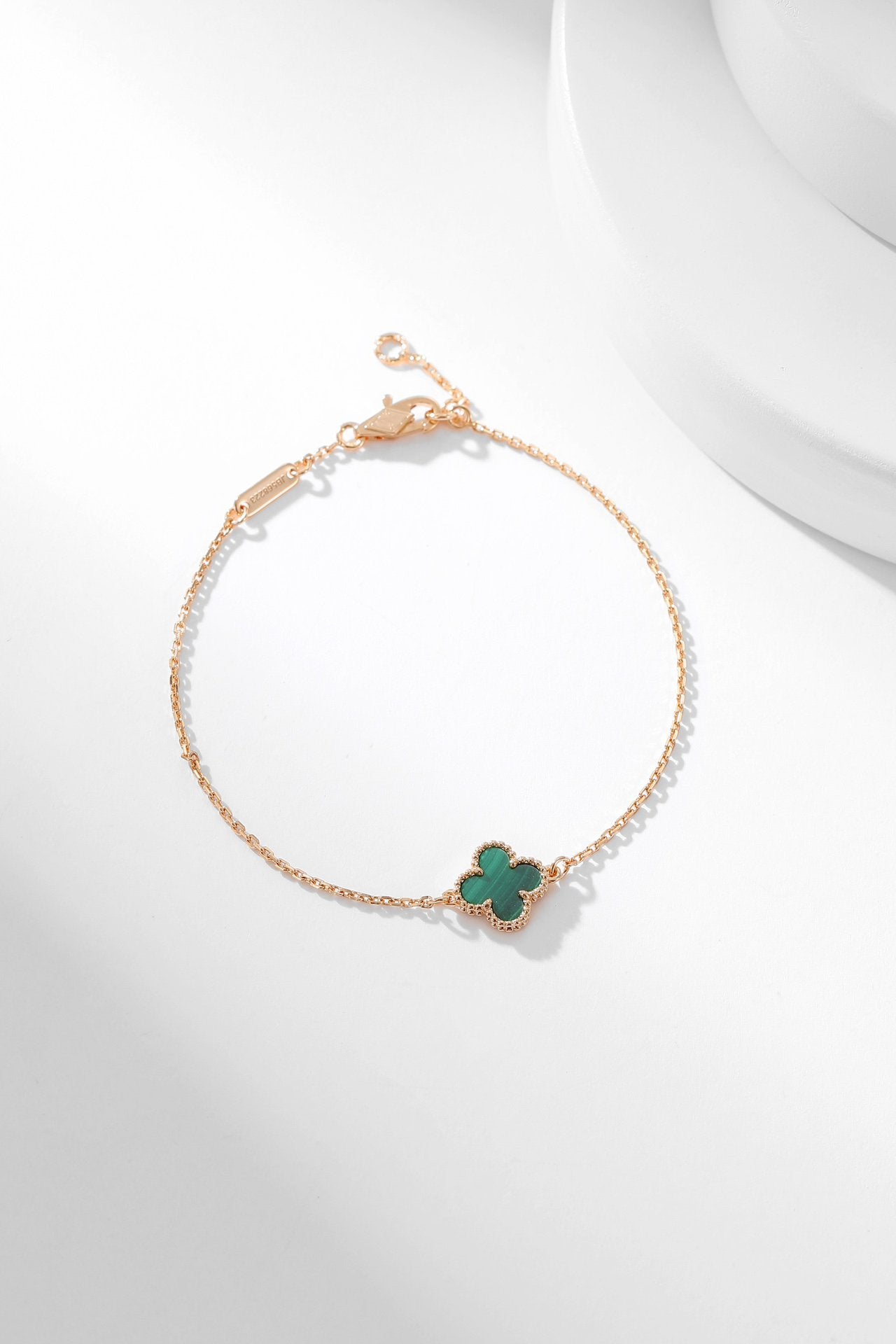 [Love More]CLOVER BRACELET MALACHITE 1 MOTIF