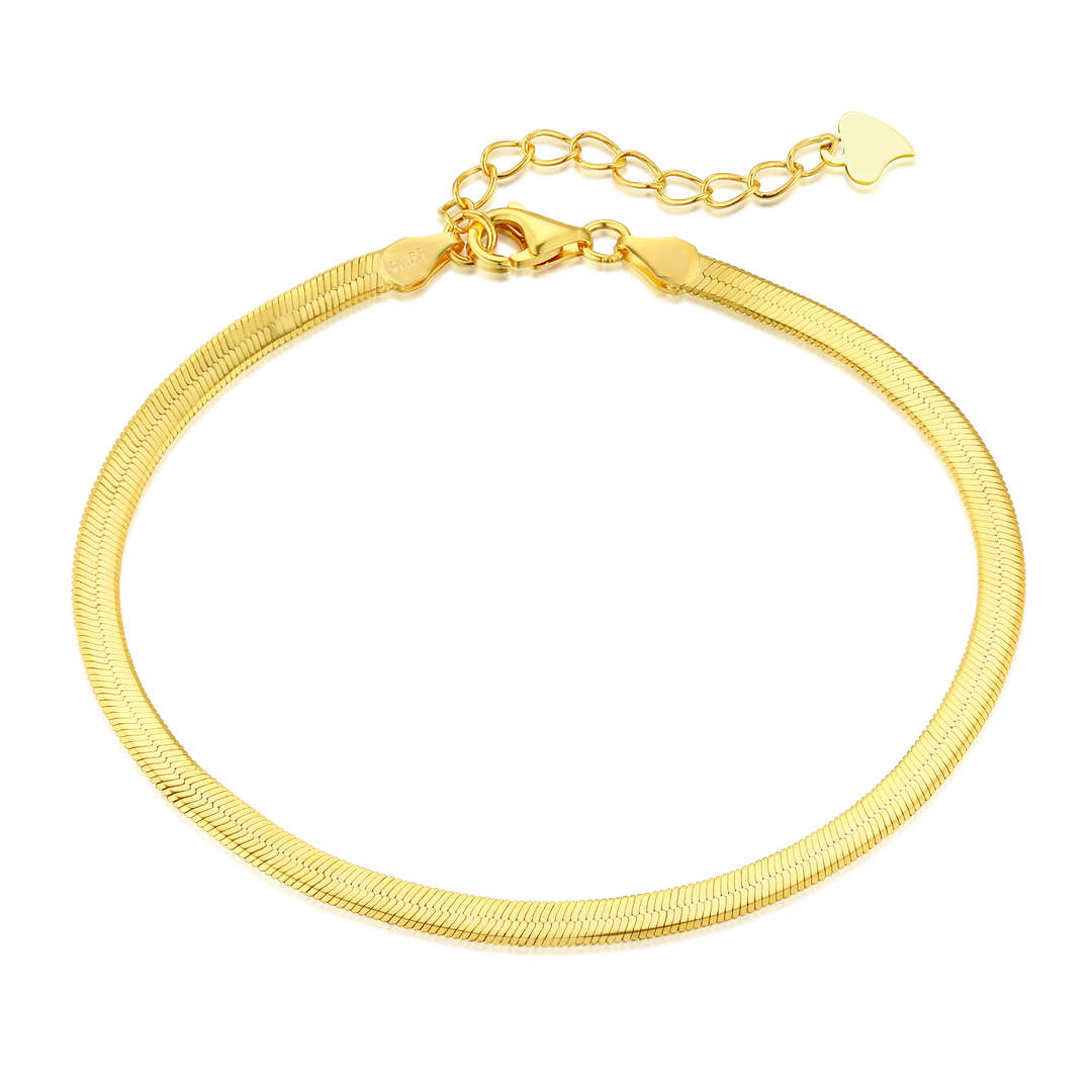 [Love More]Flat Snake Bone Chain Blade Necklace