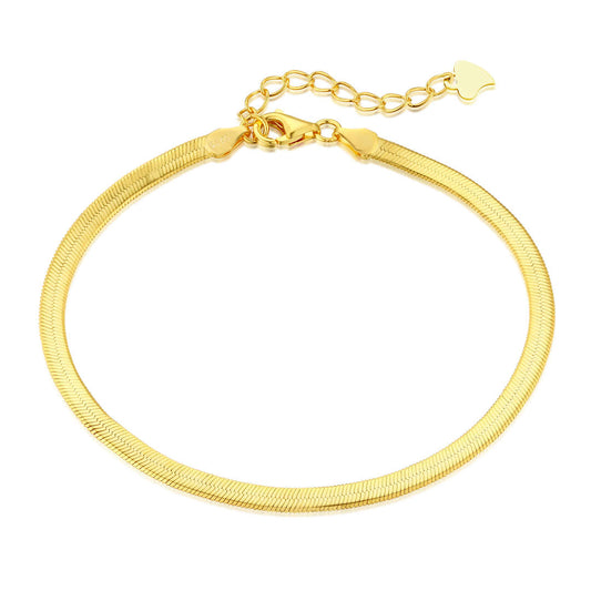 [Love More]Flat Snake Bone Chain Blade Necklace