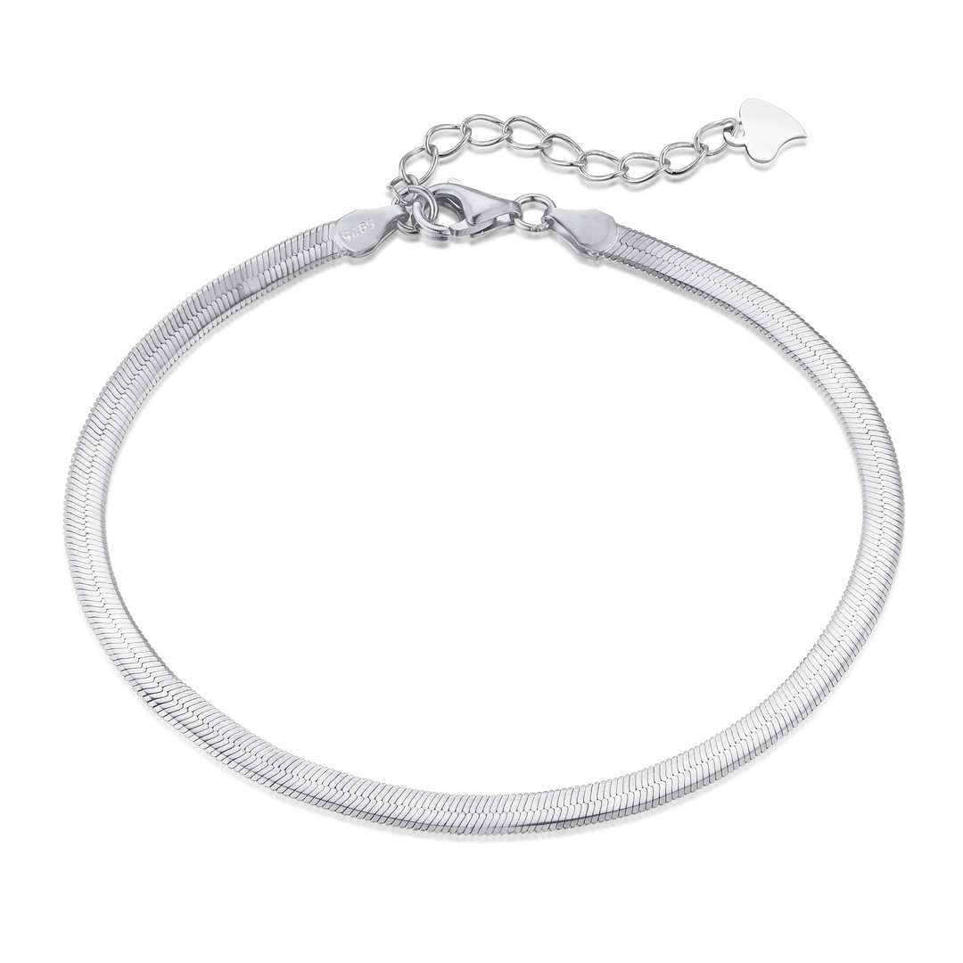 [Love More]Flat Snake Bone Chain Blade Necklace
