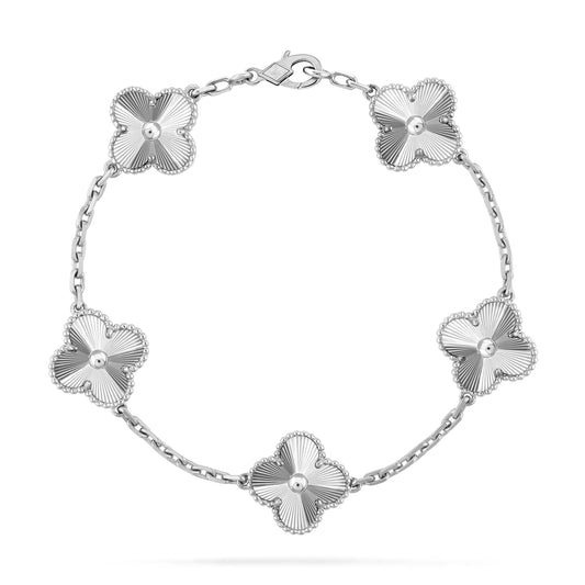 [Love More]CLOVER SILVER 5 MOTIFS BRACELET