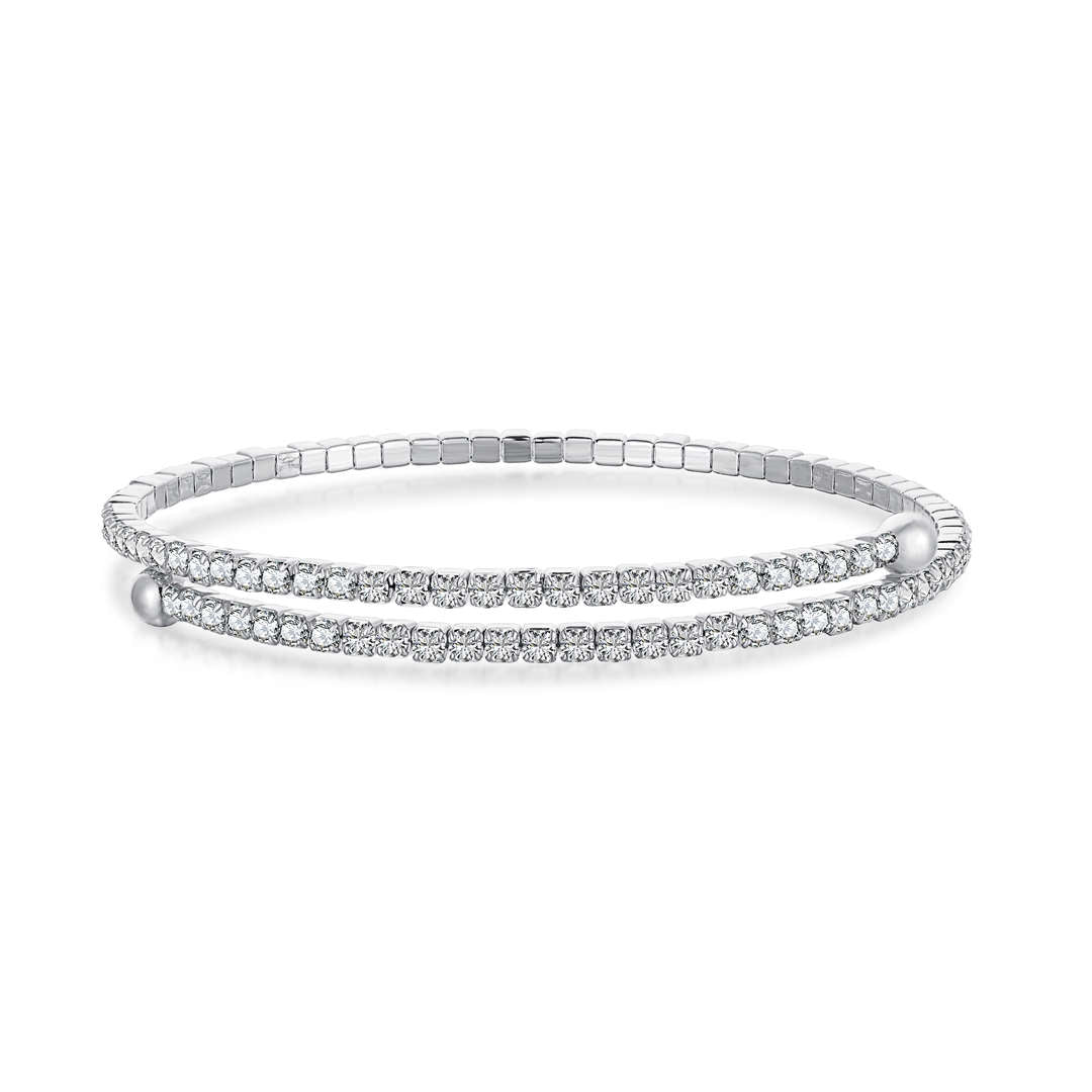 [Love More]Row of Diamonds Round Fashion Bracelet