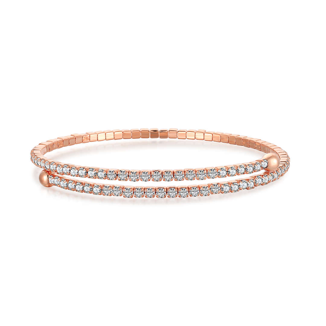 [Love More]Row of Diamonds Round Fashion Bracelet