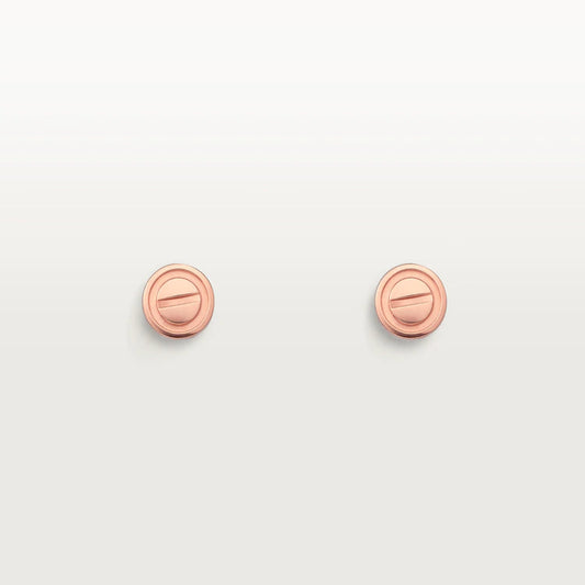 [Love More]LOVE EARRINGS PINK GOLD 10MM